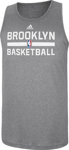 Brooklyn Nets Grey 2013-14 Slim Fit Official Clima Fabric Tank by Adidas