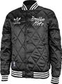 Brooklyn Nets Mens NBA Black Embroidered Satin Jacket by Adidas