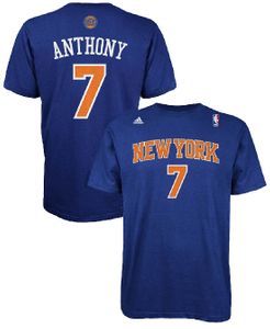 Carmelo Anthony 7 New York Knicks High Definition Select Replica T Shirt by Adidas