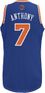 Carmelo Anthony New York Knicks #7 Royal Swingman Basketball Jersey by Adidas