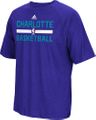 Charlotte Hornets Purple Heather Climalite Practice Short Sleeve Shirt by Adidas