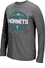Charlotte Hornets Adidas Grey Ultimate Synthetic Slim Fit Long Sleeve T Shirt