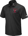 Chicago Bulls Black Arch Logo Mens Polo Shirt by Adidas