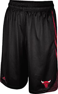Chicago Bulls Black Embroidered 12 inch Inseam Hoop Shorts by Adidas