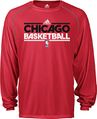 Chicago Bulls Heather Red Adidas New Authentic On-Court Practice Climalite Performance T Shirt