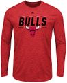 Chicago Bulls Mens Red Heather Thrill A Minute Polyester Long Sleeve T Shirt on Sale