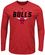 Chicago Bulls Mens Red Heather Thrill A Minute Polyester Long Sleeve T Shirt on Sale