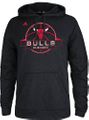 Chicago Bulls Mens Heather Black Ultimate Banner Synthetic Hoodie by Adidas