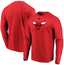 Chicago Bulls Mens Red  Logo 2 Basketball  Long Sleeve T Shirt on Sale