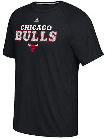 Chicago Bulls Black Adidas Meshing Around Short Sleeve T Shirt