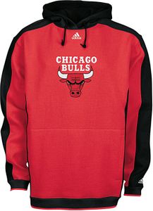 Chicago Bulls NBA Red Embroidered Dream Hooded Fleece Sweatshirt By Adidas