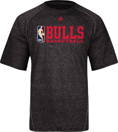 Chicago Bulls Climalite Stacked High Performance Tee Shirt by Adidas
