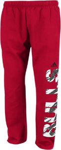Chicago Bulls Red Open Bottom Vertical Cut Fleece Sweatpants by Adidas