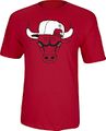 Chicago Bulls Red Snap Back Logo Tee Shirt by Adidas
