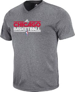 Chicago Bulls Slim Fit Pre-Game Clima Fabric Short Sleeve Shirt by Adidas