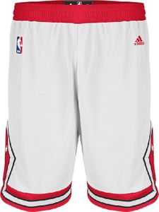 Chicago Bulls White Embroidered Swingman Shorts By Adidas