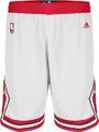 Chicago Bulls White Embroidered Swingman Shorts By Adidas