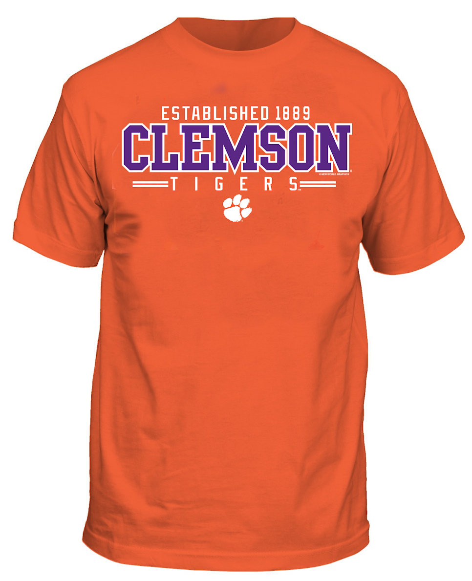 Clemson Tigers Men's Orange Stadium Short Sleeve T Shirt Clemson