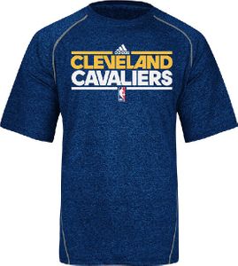 Cleveland Cavaliers Adidas New Authentic On-Court Practice Climalite Performance T Shirt