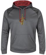 Cleveland Cavaliers Grey Armor Pullover Synthetic Majestic Hoodie Sweatshirt