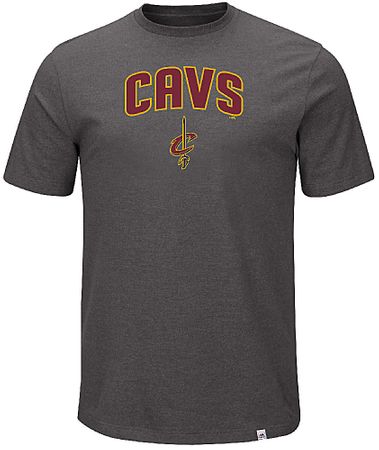 Cleveland Cavaliers Mens Charcoal Established Position Short Sleeve T Shirt