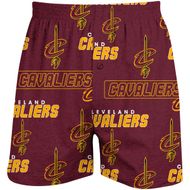 Cleveland Cavaliers Mens Burgundy AOP Cotton Slide Boxer Shorts