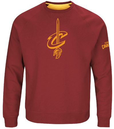 Cleveland Cavaliers Mens Garnet Team Back Up Crew Sweatshirt