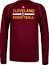 Cleveland Cavaliers Heather Wine Climalite Practice Long Sleeve Shirt by Adidas