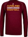 Cleveland Cavaliers Heather Wine Climalite Practice Long Sleeve Shirt by Adidas