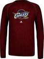 Cleveland Cavaliers Heather Wine Primary Logo Climalite Shirt by Adidas