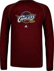 Cleveland Cavaliers Heather Wine Primary Logo Climalite Shirt by Adidas