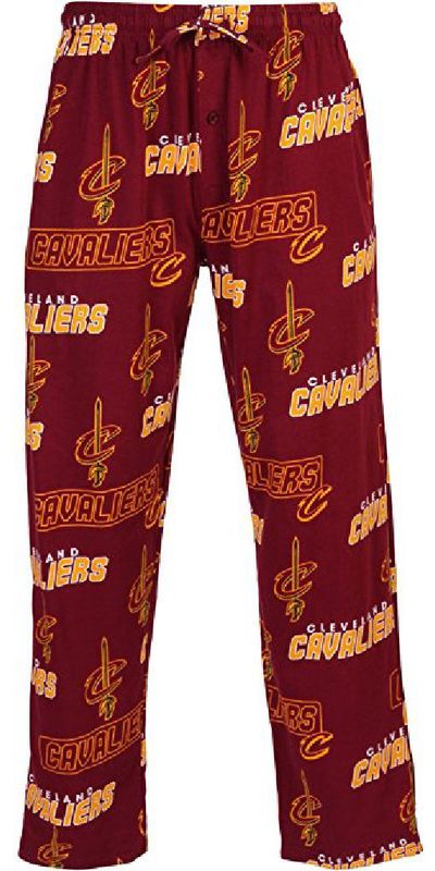 Cleveland Cavaliers Mens NBA Burgundy Slide Cotton Pajama Pants