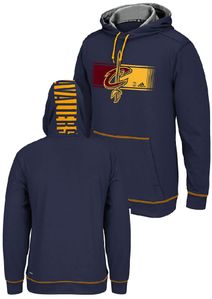 Cleveland Cavaliers Mens Navy Adidas Tip Off Synthetic Climwarm Hoodie