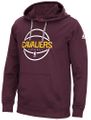 Cleveland Cavaliers Wine Adidas New Ball Graphic Synthetic Climawarm Hoodie Sweatshirt