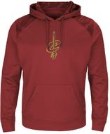 Cleveland Cavaliers Wine Armor Pullover Synthetic Majestic Hoodie Sweatshirt
