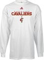 Cleveland Cavaliers NBA White Long Sleeve Tee Shirt By Adidas