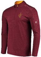 Cleveland Cavaliers Garnet Half Zip Reflective Logo Mock Neck Wind Shirt