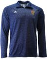 Cleveland Cavaliers Heather Navy Quarter Zip Synthetic Shirt by Adidas