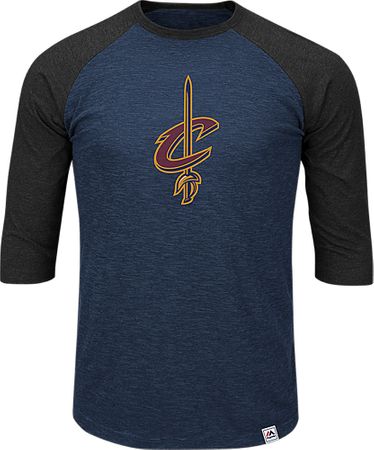Cleveland Cavaliers Hyper Navy Excellent Attitude 3/4 Sleeve T Shirt
