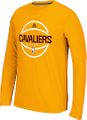 Cleveland Cavaliers Adidas Gold Pre-Game Slimmer Fit Ultimate Synthetic Long Sleeve T Shirt