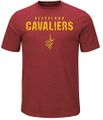 Cleveland Cavaliers Mens Garnet Tri-Blend Hot Picks Short Sleeve T Shirt by Majestic