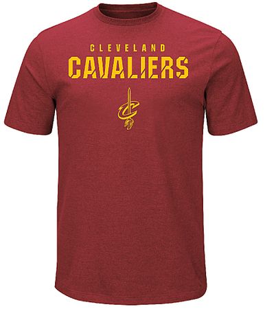 Cleveland Cavaliers Mens Garnet Tri-Blend Hot Picks Short Sleeve T Shirt by Majestic