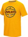 Cleveland Cavaliers Adidas Gold Pre-Game Ultimate Synthetic Slim Fit Short Sleeve Shirt