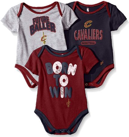 Cleveland Cavaliers Infant & Toddler  Little Fan 3 Pack Creeper Set
