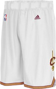 Cleveland Cavaliers White Youth 8" Inseam NBA Replica Basketball Shorts By Adidas