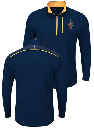 Cleveland Cavaliers Long Sleeve Half Zip Exclamation Points Mock Neck Wind Shirt