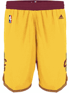 Cleveland Cavaliers Gold Youth Swingman Baskeball Shorts By Adidas