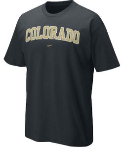 Colorado Buffaloes Black Classic College Short Sleeve Tee Shirt By Nike Team Sports