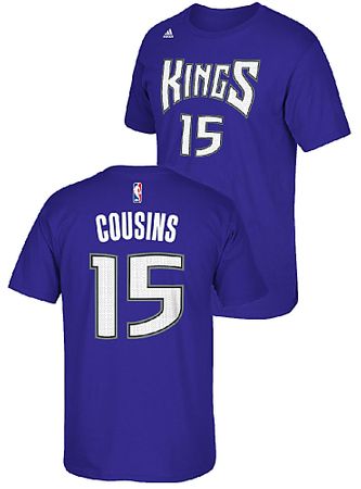 DeMarcus Cousins 15 Sacramento Kings High Def Select Replica T Shirt by Adidas