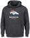Denver Broncos Mens Charcoal Heather Critical Victory 8 Screened Hoodie Sweatshirt by Majestic